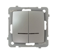 OSPEL KARO ŁP-2SS/m/43 Łącznik dwugrupowy świecznikowy podświetlany