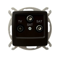 OSPEL KARO GPA-S2S/m/40 Gniazdo RTV-SAT z dwoma wyjściami SAT
