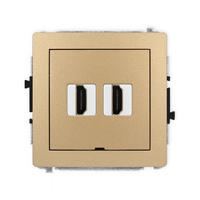 KARLIK DECO 8DHDMIBO-6 Mechanizm gniazda podwójnego HDMI 2.1, 8K, bez pola opisowego