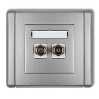 KARLIK FLEXI 7FGF-2.1  Gniazdo antenowe podwójne typu F (SAT) pozłacane