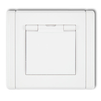 KARLIK FLEXI FGPB-1sp Gniazdo bryzgoszczelne z uziemieniem SCHUKO 2P+Z (klapka biała