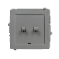 KARLIK DECO 27DWPUS-44.1 Łacznik zwierny świecznikowy w stylu amerykańskim (dwa klawisze bez piktogramów