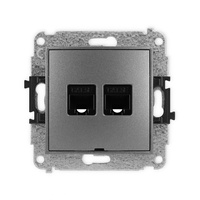KARLIK MINI 11MGKBO-2  Gniazdo komputerowe podwójne 2xRJ45