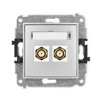 KARLIK ICON 7IGF-2.1  Gniazdo antenowe podwójne typu F (SAT) pozłacany