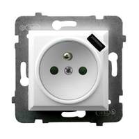 Ospel aria gp-1uzpusb/m/00 Gniazdo pojedyncze z/u z ładowarką USB 