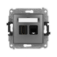 KARLIK MINI 11MGHK  Gniazdo pojedyńcze  HDMI 2.0 + gniazda komp. poj. 1xRJ45