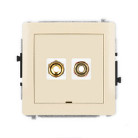 KARLIK DECO 1DGGBO-4  Gniazdo głośnikowe pojedyńcze