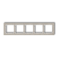 KARLIK DECO 27-0-DRB-5 Ramka uniwersalna pięciokrotna - beton (ramka: jasnoszara; spód: biały)