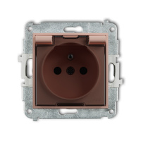 KARLIK MINI 62MGPB-1zdp Mechanizm gniazda bryzgoszczelnego z uziemieniem 2P+Z (klapka dymna, przesłony torów prądowych)