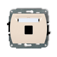 KARLIK TREND 1GM-1P  Gniazdo multimedialne pojedynczego bez modułu (standard Keystone)