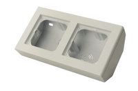 OSPEL SONATA PNP-2RN/27 Puszka narożna podwójna, wyposażona w ramkę