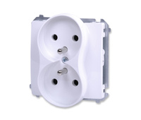 Simon basic gniazdko podwójne z bolcem uziemieniem