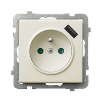 OSPEL SONATA GP-1RZPUSB/m/27 Gniazdo z/u, przesłony, ładowarka USB