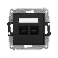 KARLIK MINI 12MGUSB-8  Gniazdo podwójne 2xUSB C-C