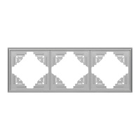 Ramka potrójna Luna, Ra-3L, srebrny