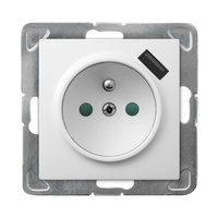 OSPEL IMPRESJA GP-1YZPUSB/m/00 Gniazdo z/u z przesłonami, ładowarka USB