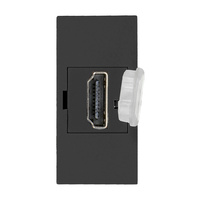 NOEN HDMI, gniazdo modułowe 22,5x45mm HDMI z zaślepką zabezpieczającą, czarne
