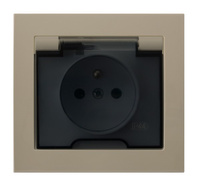 OSPEL KIER GPH-1WZ/01/d Gniazdo bryzgoszczelne z uziemieniem IP-44