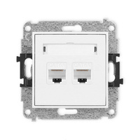 KARLIK MINI MGK-8  Gniazdo komputerowe podwójne 2xRJ45