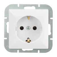 Gniazdo pojedyncze p/t 2P+Z Schuko Pearl, 16A, 250V, PT-17P, biały