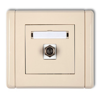 KARLIK FLEXI 1FGF-1  Gniazdo antenowe pojedyncze typu F (SAT) niklowane