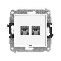 KARLIK MINI MGKBO-6  Gniazdo komputerowe podwójne 2xRJ45