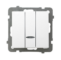 Ospel as ŁP-13GS/m/00 Łącznik potrójny z podświetleniem pomarańczowym