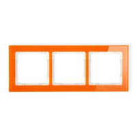 KARLIK DECO 13-1-DRS-3 Ramka uniwersalna potrójna - efekt szkła (ramka: pomarańczowa; spód: beżowy)