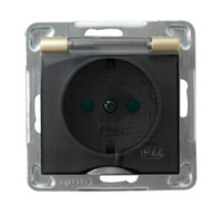 OSPEL IMPRESJA GPH-1YSP/m/28/d Gniazdo bryzgoszczelne schuko, przesłony