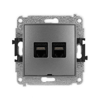 KARLIK MINI 11MGKBO-8  Gniazdo komputerowe podwójne 2xRJ45
