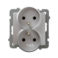 Ospel as GP-2GRZ/m/18 Gniazdo podwójne z uziemieniem moduł bez ramki