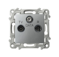 OSPEL SZAFIR GPA-ZD/m/18 Gniazdo RTV-DATA srebro