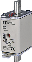 ETI Wkładka topikowa NH00/WT-00 gF 20A/500V 004114341