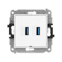 KARLIK MINI 25MGUSBBO-6  Gniazdo podwójne 2xUSB A-A 3.0