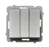 OSPEL SONATA ŁP-24R/m/38 Łącznik potrójny zwierny srebro