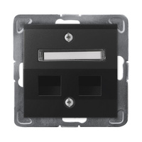 OSPEL IMPRESJA GPK-2YS/p/33 Obudowa gniazda podwójnego Keystone skośna