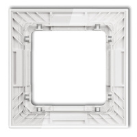 KARLIK DECO 52-0-DRS-1 Ramka uniwersalna pojedyncza transparentna DECO Art - efekt szkła (ramka: transparentna; spód: biały)