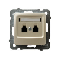 OSPEL KARO GPT-2SN/m/42 Gniazdo telefoniczne podwójne niezależne