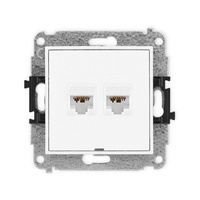 KARLIK MINI MGKBO-8  Gniazdo komputerowe podwójne 2xRJ45