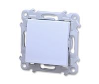 Ospel szafir łp-21z/m/00 łącznik włącznik zwierny bez piktogramu biały