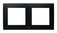 OSPEL SZAFIR RH-2Z/33 Ramka podwójna do łączników IP-44 czarny metalik