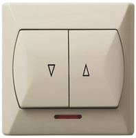 OSPEL AKCENT ŁP-7AS/01 Łącznik żaluzjowy, zwierny, podświetlany beż