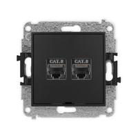 KARLIK MINI 12MGKBO-12  Gniazdo komputerowe podwójne 2xRJ45