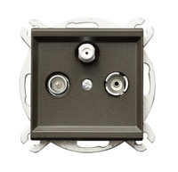 OSPEL SONATA GPA-RSP/m/40 Gniazdo RTV-SAT przelotowe czekoladowy