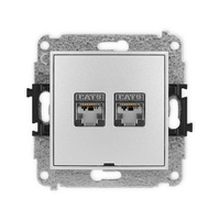 KARLIK MINI 7MGKBO-6  Gniazdo komputerowe podwójne 2xRJ45