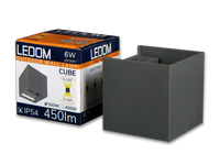 LED line LITE Kinkiet zewnętrzny LED 2x3W 4000K IP54 szary CUBE