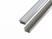 Profil aluminiowy 10 mm wpuszczany anodowany 2 metry + szybka mleczna