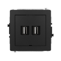 KARLIK DECO 12DGUSBBO-2  Gniazdo podwójne 2xUSB A-A 2.0