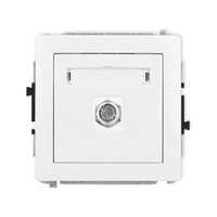 KARLIK DECO DGF-1  Gniazdo antenowe pojedyńcze  typu F (SAT) niklowany