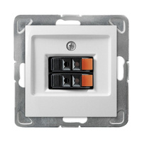 Ospel impresja GG-2Y/m/00 Gniazdo głośnikowe podwójne biały